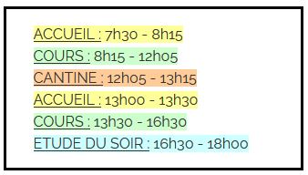 Ouverture du coll&egrave;ge